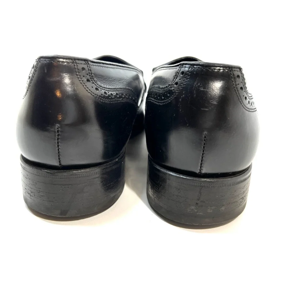 FLORSHEIM Mens Shoe Sz.9 3E Lexington Tassel Black Leather Wing-Tip 17073-01